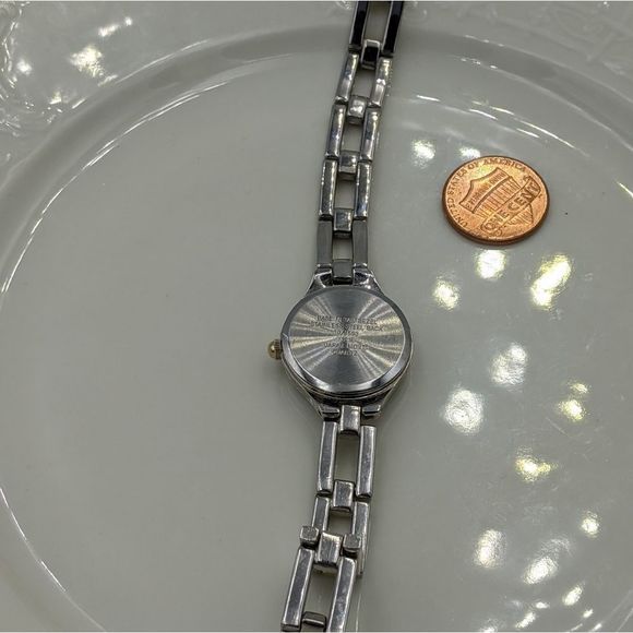 Anne Klein Diamond Gold Silver Tone Watch 6.5\